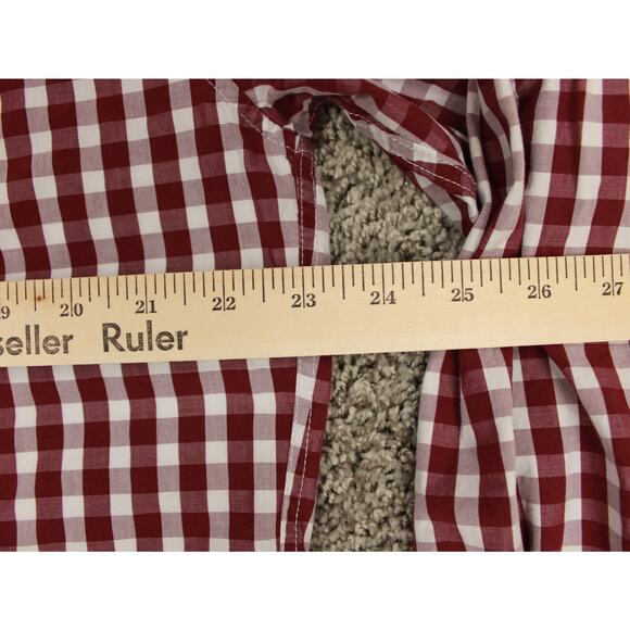 Nat Nast Button Up Shirt Mens XL Red White Check Cotton Casual - Picture 5 of 6